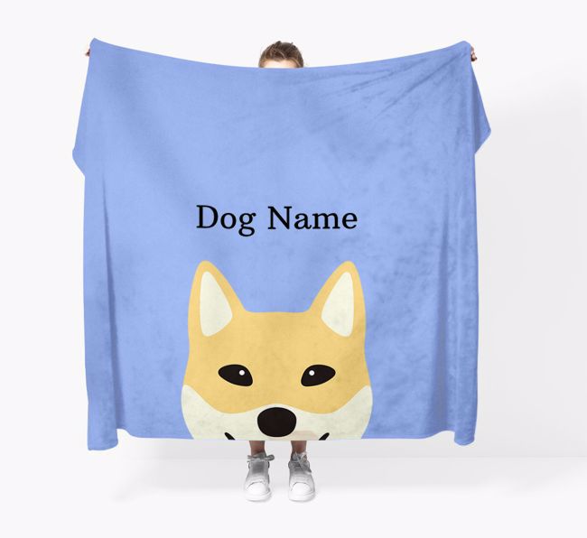 'Peeking Icon' - Personalized {breedFullName} Blanket